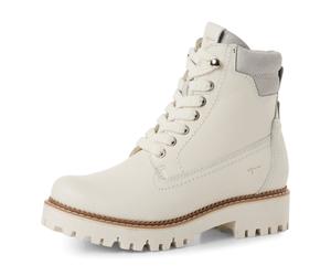Winterboots TAMARIS, Damen, Gr. 40, sanftes weiß, Leder, unifarben, Schuhe Winterboots, Schnürboots, Outdoorschuh mit PrimaLoft-Ausstattung (68554764-40) sanftes weiß