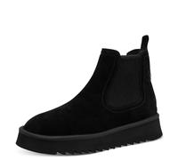 Winterboots TAMARIS, Damen, Gr. 41, schwarz, Elastischer Einsatz, Veloursleder, unifarben, Schuhe Winterboots, Schlupfboots, Winterstiefelette mit beidseitigem Stretcheinsatz (13535153-41)