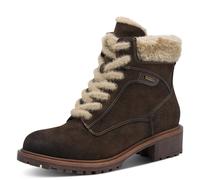 Winterboots TAMARIS, Damen, Gr. 41, Warmfutter, mokka, Lederimitat, Textil, unifarben, Schuhe Winterboots, Blockabsatz, Schnürboots, Winterstiefelette mit Duo Tex-Ausstattung (13473102-41) mokka