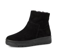 Winterboots TAMARIS, Damen, Gr. 42, schwarz, Veloursleder, unifarben, Schuhe Winterboots, Plateau, Winterstiefelette mit zweckmäßigem Reißverschluss (43549705-42)