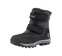 Winterboots TIMBERLAND "CHILLBERGMID HOOK & LOOP GORE-TEX SNOW BOOT", Jungen, Gr. 37, schwarz (schwarz, grau), Leder, Synthetik, Schuhe Winterboots, Snowboots, Winterstiefel, Winterschuhe, gefüttert,