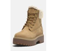 Winterboots TIMBERLAND "STONE STREETMID WARM LINED WATERPROOF BOOT", Damen, Gr. 38, Synthetik, braun (wheat nubuck), Leder, Textil, Schuhe Winterboots, Snowboots, Winterstiefel, Winterschuhe, wasserdi