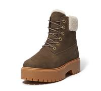 Winterboots TIMBERLAND "STONE STREETMID WARM LINED WATERPROOF BOOT", Damen, Gr. 39, schwarz braun full grain, Leder, Schuhe Winterboots, Snowboots, Winterstiefel, Winterschuhe, wasserdicht und gefütte