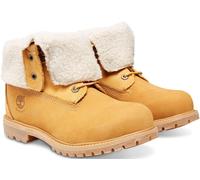 Winterboots TIMBERLAND "TIMBERLAND AUTHENTICMID WARM LINED WATERPROOF BOOT", Damen, Gr. 36, gelb (wheat), Leder, Schuhe Winterboots, Snowboots, Winterstiefel, Winterschuhe, wasserdicht und gefüttert (