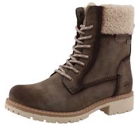 Winterboots TOM TAILOR, Damen, Gr. 36, taupe, Lederimitat, Textil, used, Schuhe Winterboots, Workerboots, Hiking Boot mit Blockabsatz (69961262-36) taupe