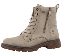 Winterboots TOM TAILOR, Damen, Gr. 38, weiß (sanftes weiß), Lederimitat, vintage, Schuhe Winterboots, Workerboots, Hiking Boot mit Blockabsatz (94879316-38) sanftes weiß