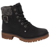 Winterboots TOM TAILOR, Damen, Gr. 39, schwarz, Lederimitat, Textil, Schuhe Winterboots, Workerboots, Hiking Boot mit Blockabsatz (67627729-39) schwarz