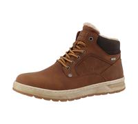 Winterboots TOM TAILOR, Herren, Gr. 41, braun, Lederimitat, Textil, unifarben mit Farbeinsatz, Schuhe Winterboots, Plateau, Schnürboots, High Top-Sneaker mit Innenreißverschluss (87084612-41) braun