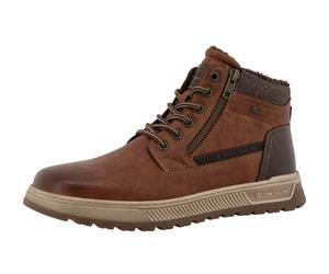 Winterboots TOM TAILOR, Herren, Gr. 41, braun, Lederimitat, used, Schuhe Winterboots, Schnürboots, Winterboots mit Reißverschluss (43390800-41) braun
