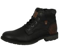 Winterboots TOM TAILOR, Herren, Gr. 43, schwarz, Lederimitat, Textil, Schuhe Winterboots, mit Logoschriftzügen, Weite G (81040708-43) schwarz