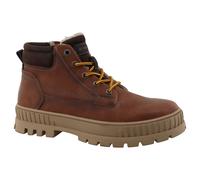 Winterboots TOM TAILOR, Herren, Gr. 44, braun (cognacfarben), Lederimitat, Textil, Schuhe Winterboots, Schnürboots mit Kontrastbesatz und Logoprägung (76925249-44) cognacfarben