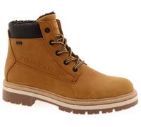 Winterboots TOM TAILOR, Herren, Gr. 45, braun (camelfarben, komibniert), Lederimitat, Textil, Schuhe Winterboots, mit gepolstertem Schaftrand, Topseller (98106169-45) camelfarben, komibniert