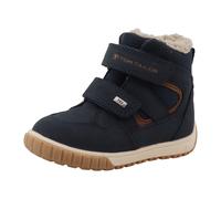 Winterboots TOM TAILOR, Mädchen, Gr. 22, blau (navy), Lederimitat, Textil, Schuhe Winterboots, Klettboots mit wasserabweisender TEX-Ausstattung (59306417-22) navy