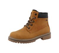 Winterboots TOM TAILOR, Mädchen, Gr. 28, bunt (camelfarben, dunkelbraun), Lederimitat, Textil, Schuhe Winterboots, mit weich abgepolstertem Schaftrand (47558038-28) camelfarben, dunkelbraun
