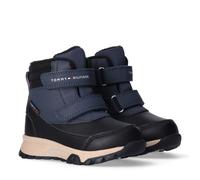 Winterboots TOMMY HILFIGER, Mädchen, Gr. 29, schwarz (schwarz, blau), Synthetik, Textil, Schuhe Winterboots, Snowboots, Babystiefel mit Warmfutter (39827102-29)