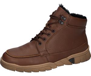 Winterboots WALDLÄUFER "H-LINO", Herren, Gr. 12 (47), tabak, Nappaleder, unifarben, Schuhe Winterboots, Schürboots, Stiefelette, Bequemschuh in Komfortweite H (= sehr weit) (32391528-12) tabak