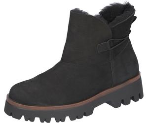 Winterboots WALDLÄUFER "H-LONDON", Damen, Gr. 6,5, schwarz, Lammfell, Nubukleder, unifarben, Schuhe Winterboots, Stiefelette, Profilsohle, in Bequemweite G (= weit) (63018008-6,5) schwarz
