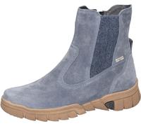 Winterboots WALDLÄUFER "H-LUMI", Damen, Gr. 7 (40,5), jeansblau, Elastischer Einsatz, Veloursleder, unifarben, Schuhe Winterboots, Chelseaboots, Outdoorboots in Komfortweite H (= sehr weit), TEX (8513