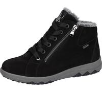 Winterboots WALDLÄUFER "H-TERESA", Damen, Gr. 3,5 (36), schwarz, Nubukleder, unifarben, Schuhe Winterboots, Schnürboots, mit beidseitigem Reißverschluss, in Bequemweite G (85499549-3,5) schwarz
