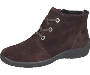 Winterboots WALDLÄUFER "HESNA", Damen, Gr. 8 (42), braun (dunkelbraun), Veloursleder, unifarben, Schuhe Winterboots, Stiefelette, Schnürboots in Komfortweite H = sehr weit (83648406-8) dunkelbraun