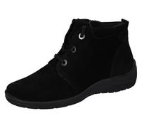 Winterboots WALDLÄUFER "HESNA", Damen, Gr. 9 (43), schwarz, Veloursleder, unifarben, Schuhe Winterboots, Stiefelette, Schnürboots in Komfortweite H = sehr weit (32325638-9) schwarz