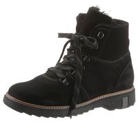 Winterboots WALDLÄUFER "HITOMI", Damen, Gr. 4,5 (37,5), schwarz, Nubukleder, Schuhe Winterboots, Outdoorboots, Schnürboots mit Lammfellfutter, H-Weite, Topseller (16867804-4,5) schwarz