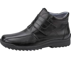 Winterboots WALDLÄUFER "Kai", Herren, Gr. 8,5 (42,5), schwarz, Nappaleder, Schuhe Winterboots, mit Klettriemchen, H-Weite (90121918-8,5) schwarz