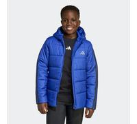 Winterjacke ADIDAS SPORTSWEAR "J ESS 3S JKT", Jungen, Gr. 164, blau (semi lucid blau, schwarz), Obermaterial: 100% Polyester, normal, Jacken Winterjacke (45434144-164) semi lucid blau, schwarz