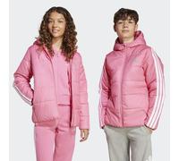 Winterjacke ADIDAS SPORTSWEAR "J ESS 3S JKT", Kinder, Gr. 152, pink fusion, weiß, Obermaterial: 100% Polyester, normal, Jacken Winterjacke (25339548-152) pink fusion, weiß