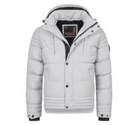 Winterjacke ALESSANDRO SALVARINI "ASFabiano", Herren, Gr. 3XL, grau, Obermaterial: 100% Polyester; Innenseite: 100% Polyester, Jacken Winterjacke, mit warmem Teddyfell und abnehmbarer Kapuze (59998258