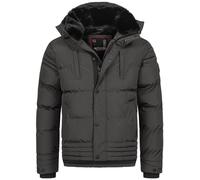 Winterjacke ALESSANDRO SALVARINI "ASFabiano", Herren, Gr. M (50), grau (dunkelgrau), Obermaterial: 100% Polyester; Innenseite: 100% Polyester, Jacken Winterjacke, mit warmem Teddyfell und abnehmbarer