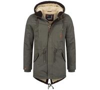 Winterjacke ALESSANDRO SALVARINI "ASMenara", Herren, Gr. XL (54), grau (dunkelgrau), Obermaterial: 100% Baumwolle; Innenseite: 100% Polyester; Wattierung: 100% Polyester, Jacken Winterjacke, mit warme