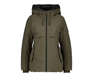 Winterjacke ALIFE & KICKIN "Damen CicelyAK A", Damen, Gr. XXL, grün (olive drab), 100% Polyester, Jacken Winterjacke, Kurze warme Damenwinterjacke mit gefütterter Kapuze (97395200-XXL) olive drab