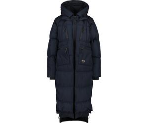 Winterjacke ALIFE & KICKIN "Damen RihannaAK A Steppjacke, Winterjacke, gefütterte Jacke", Damen, Gr. M, blau (marine), 100% Polyester, oversize wadenlang, Rippbündchen, Jacken Winterjacke, Langer, war