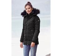 Winterjacke ALPENBLITZ "Pistenglück", Damen, Gr. 44, schwarz, Web, Obermaterial: 100% Polyester. Besatz: 80% Polyacryl, 20% Polyester. Bündchen: 95% Polyester, 5% Elasthan. Futter: 100% Polyester. Wat