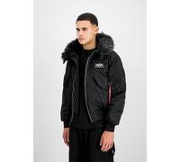 Winterjacke ALPHA INDUSTRIES "45/P Hooded Custom", Herren, Gr. XXL, schwarz (schwarz, schwarz), Obermaterial: 100% Nylon. Futter: 100% Nylon. Füllung: 100% Polyester, Jacken Winterjacke (22865224-XXL)