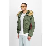 Winterjacke ALPHA INDUSTRIES "45/P Hooded", Herren, Gr. XL, grün (sage, grün), Shell: 100% Nylon. Lining: 100% Nylon. Filling: 100% Polyester, Jacken Winterjacke (65602548-XL) sage, grün