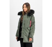 Winterjacke ALPHA INDUSTRIES "N-3B VF 59 Vintage Fit W", Damen, Gr. XS, grün (vintage grün, schwarz), Obermaterial: 100% Nylon; Futter: 100% Nylon; Füllung: 100% Polyester, Jacken Winterjacke (9983580