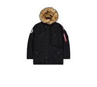 Alpha Industries Parka mit Label-Details in Anthrazit, Größe S