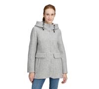 Amber & June Winterjacke Damen hellgrau mit Kapuze & Pattentaschen Gr. 38