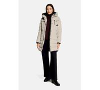 Winterjacke AMBER & JUNE "Damen mit Kapuze", Damen, Gr. 40, beige (silber cloud), Obermaterial: 100% Polyester. Besatz: 100% Polyamid. Futter: 100% Polyamid. Füllung: 100% Polyester. Ärmelfutter: 100%