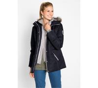 Winterjacke BONPRIX "Winterjacke in 2-in1 Optik", Damen, Gr. 34, schwarz, Web, Obermaterial: 100% Polyester. Futter: 100% Polyester. Kapuzenfutter: 100% Polyester, unifarben, slim fit Po-bedeckend, Ru