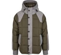 Winterjacke BRANDIT "Brandit Brandit Men Garret Jacket", Herren, Gr. M, olive, grau, 78% Baumwolle, 22% Polyamid, unifarben, normal, ohne Ausschnitt, Jacken Winterjacke (38486648-M) olive, grau