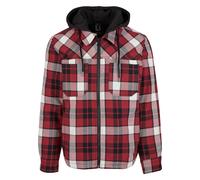Winterjacke BRANDIT "Brandit Brandit Top Heavy Twill Jacket", Herren, Gr. 3XL, rot, schwarz, 100% Baumwolle, kariert, normal, ohne Ausschnitt, Jacken Winterjacke (82455661-XXXL) rot, schwarz