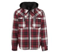 Winterjacke BRANDIT "Brandit Brandit Top Heavy Twill Jacket", Herren, Gr. L, rot (rot, schwarz), 100% Baumwolle, kariert, normal, ohne Ausschnitt, Jacken Winterjacke (82455661-L) rot, schwarz