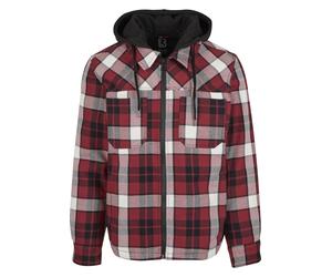 Winterjacke BRANDIT "Brandit Brandit Top Heavy Twill Jacket", Herren, Gr. XXL, rot (rot, schwarz), 100% Baumwolle, kariert, normal, ohne Ausschnitt, Jacken Winterjacke (82455661-XXL) rot, schwarz