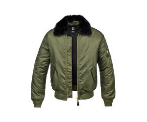 Winterjacke BRANDIT "Brandit Herren MA2 Jacket Fur Collar", Herren, Gr. 3XL, grün (olive), 100% Polyamid, unifarben, normal, amerikanischer Ausschnitt, Jacken Winterjacke (44978744-XXXL) olive