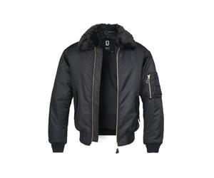 Winterjacke BRANDIT "Brandit Herren MA2 Jacket Fur Collar", Herren, Gr. 3XL, schwarz, 100% Polyamid, unifarben, normal, amerikanischer Ausschnitt, Jacken Winterjacke (60989920-XXXL) schwarz