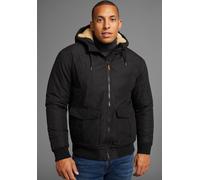 Winterjacke BRUNO BANANI, Herren, Gr. L, schwarz, Web, Obermaterial: 100% Polyester. Futter: 100% Polyester. Wattierung: 100% Polyester, Rippstrickbündchen, Jacken Winterjacke, aus Baumwolle und Polye
