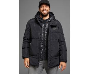 Winterjacke BRUNO BANANI, Herren, Gr. XL, schwarz, Web, Obermaterial: 100% Polyester. Futter: 100% Polyester. Kapuze: 100% Polyester. Wattierung: 100% Polyester, mit verstellbarem Klettverschluss, Jac